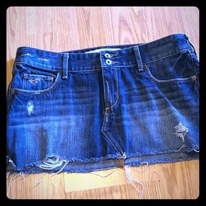 Hollister jeans mini skirt